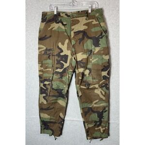 US Army BDU Pants Mens‎ Medium Regular Camouflage Woodland Cargo Military 31x32